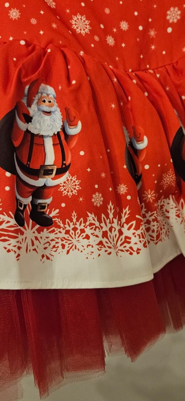 robe noël rouge à motifs noël 2 Robe princesse confortable à motifs noël