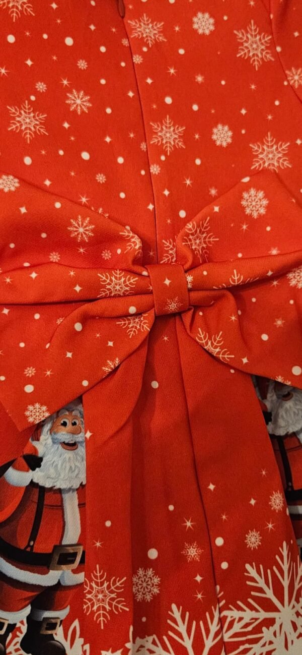 robe noël rouge à motifs noël 3 Robe princesse confortable à motifs noël